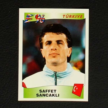 Euro 96 No. 330 Panini sticker Saffet Sancakli