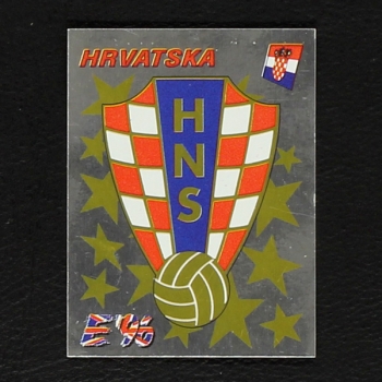 Euro 96 No. 335 Panini sticker badge Hrvatska