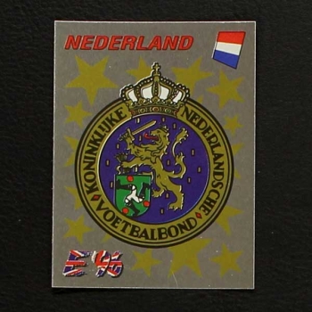 Euro 96 Nr. 075 Panini Sticker Wappen Nederland