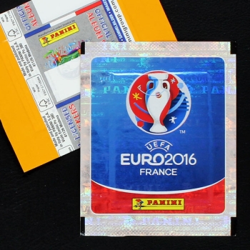 Euro 2016 Panini Sticker Tüte Variante orange ohne Barcode