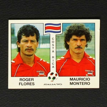 Italia 90 No. 185 Panini sticker Flores - Montero