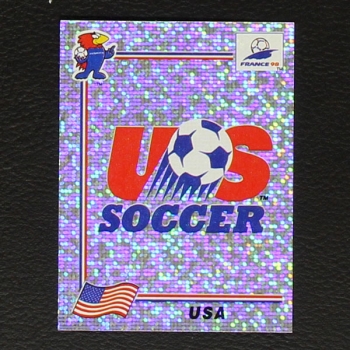 France 98 Nr. 407 Panini Sticker USA Wappen