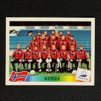 France 98 Nr. 067 Panini Sticker Team Norge