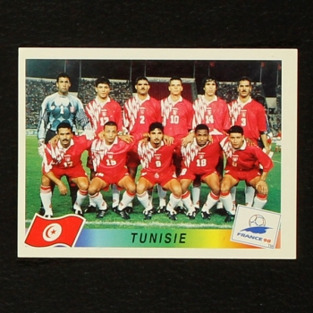 France 98 No. 480 Panini sticker team Tunisie