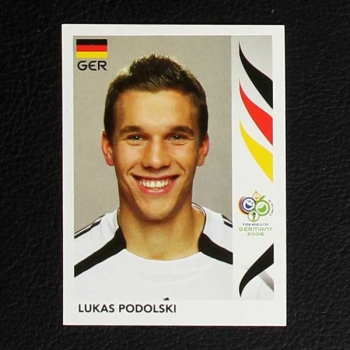 35 Lukas Podolski GER Deutschland Rookie Panini Sticker Fußball WM 2006 Nr 