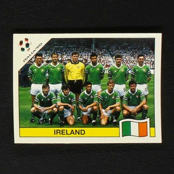 Italia 90 Nr. 423 Panini Sticker Ireland Mannschaft