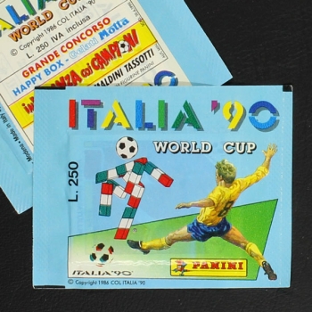 Italia 90 Panini sticker bag Italian variant
