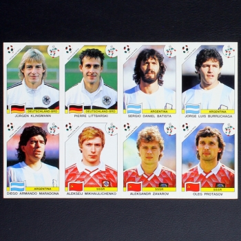 Italia 90 Panini Sticker Block 1 - mit Maradona