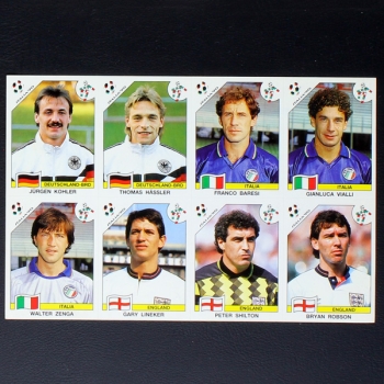 Italia 90 Panini Sticker Block mit Lineker