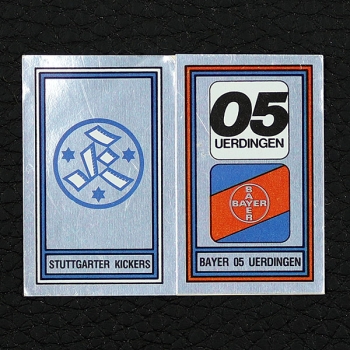 Stuttgarter Kickers – Bayer 05 Uerdingen Wappen Panini Sticker Nr. 370 - Fußball 82