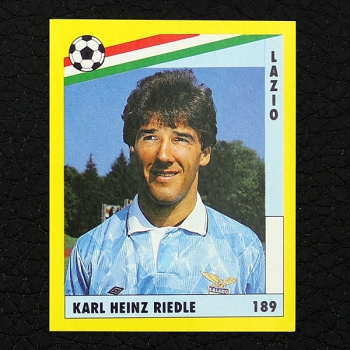 Karl Heinz Riedle Vallardi Sticker No. 189 - Il Grande Calcio 91