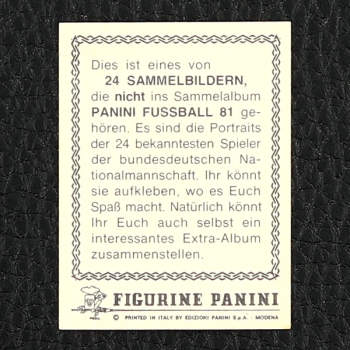 Preview: H. Hrubesch Panini Sticker - Fußball 81