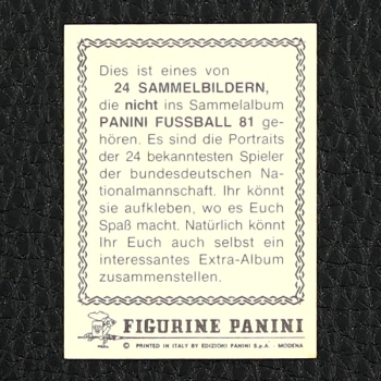 K.-H. Rummenige Panini Sticker - Fußball 81