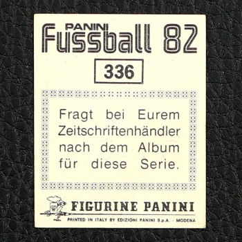 Bernd Förster Panini Sticker Nr. 336 - Fußball 82