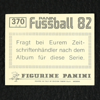 Stuttgarter Kickers – Bayer 05 Uerdingen Wappen Panini Sticker Nr. 370 - Fußball 82
