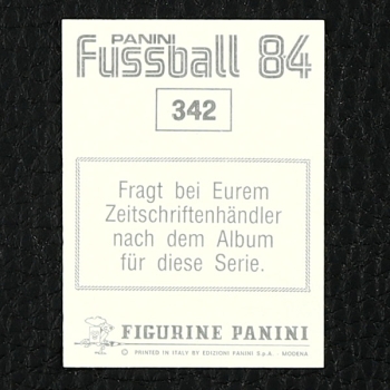 Karl-Heinz Förster Panini Sticker Nr. 342 - Fußball 84