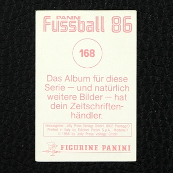 Pierre Littbarski Panini Sticker Nr. 168 - Fußball 86