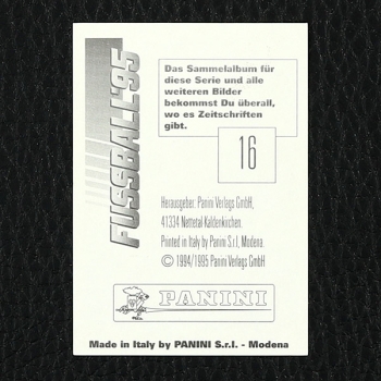 Dieter Hamann Panini Sticker Nr. 16 - Fußball 95