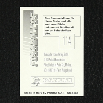 Thomas Berthold Panini Sticker Nr. 114 - Fußball 95