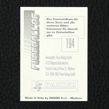 Yordan Letchkov Panini Sticker Nr. 194 - Fußball 95