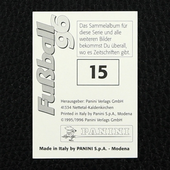 Michael Zorc Panini Sticker Nr. 15 - Fußball 96