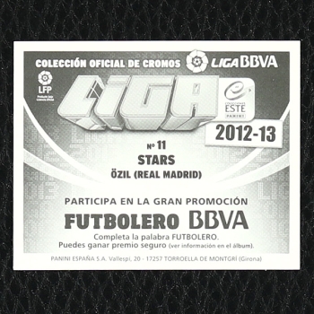 Özil Panini Sticker Nr. 11 Stars - Liga 2012-13 BBVA