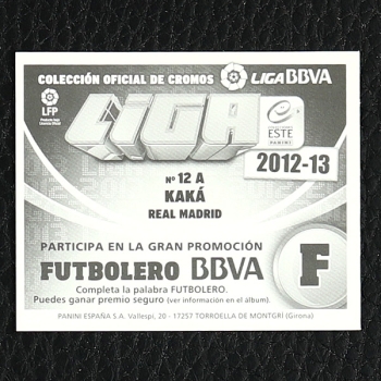 Kaka Panini Sticker No. 12 A - Liga 2012-13 BBVA