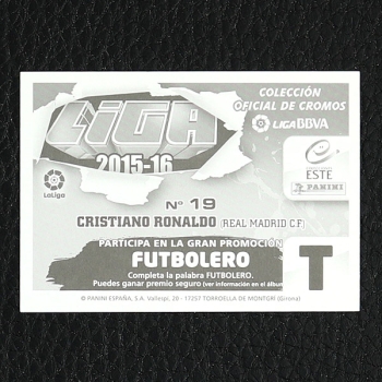 Christiano Ronaldo Panini Sticker Nr. 19 - Liga 2015-16 BBVA