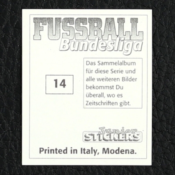 Julio Cesar Panini Sticker Nr. 14 - Fußball Bundesliga 94/95