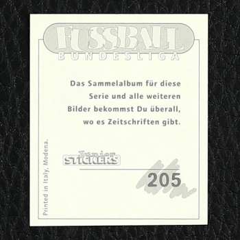 Fredi Bobic Panini Sticker Nr. 205 - Fußball Bundesliga 95/96