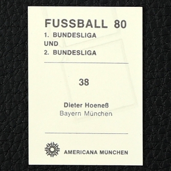Dieter Hoeneß Americana Sticker Nr. 38 - Fußball 80