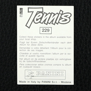 Boris Becker Panini Sticker No. 229 - Tennis
