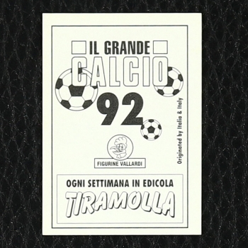 Karl Heinz Riedle Vallardi Sticker Nr. 189 - Il Grande Calcio 92