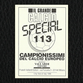 Bernd Schuster Vallardi Sticker Nr. 113 - Il Grande Calcio Special