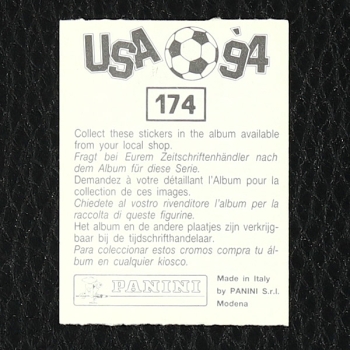 Christian Ziege Panini Sticker Nr. 174 - USA 94 – Internationale Version