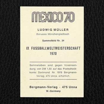 Ludwig Müller Bergmann Sticker Nr. 34 - Mexico 70