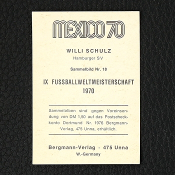 Willi Schulz Bergmann Sticker Nr. 18 - Mexico 70