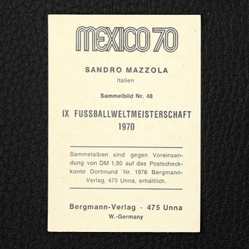 Sandro Mazzola Bergmann Sticker Nr. 48 - Mexico 70