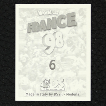 Johann Cruyff Panini Sticker No. 6 - France 98