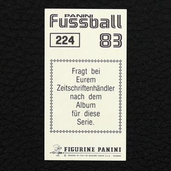 Hans-Peter Briegel Panini Sticker Nr. 224 - Fußball 83