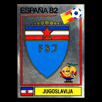 Espana 82 No. 310 Panini sticker Jugoslavija badge