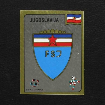 Italia 90 Nr. 267 Panini Sticker Jugoslavija Wappen
