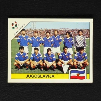 Italia 90 Nr. 270 Panini Sticker Jugoslavija Mannschaft
