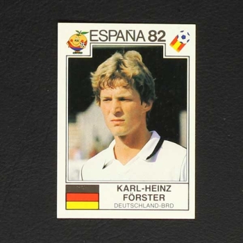 Espana 82 Nr. 116 Panini Sticker Karl-Heinz Förster