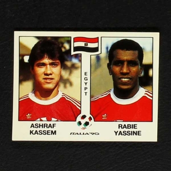Italia 90 Nr. 444 Panini Sticker Kassem - Yassine