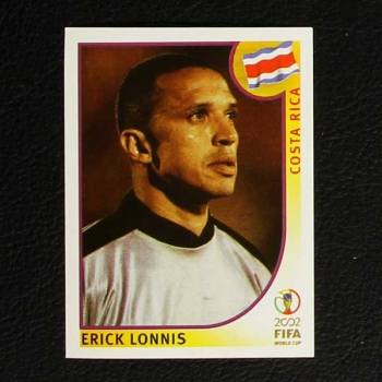 Korea Japan 2002 Nr. 225 Panini Sticker Erick Lonnis