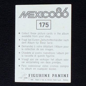 Mexico 86 No. 175 Panini sticker Michel Platini