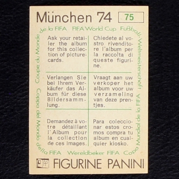 Stuttgart Sticker No. 75 Panini - München 74