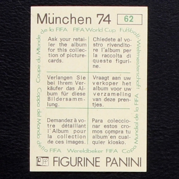 Tip und Tap Sticker  No. 62 Panini - München 74