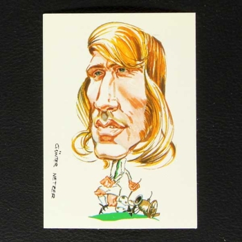 Günter Netzer Bergmann Sticker Fußball 83 Karikatur